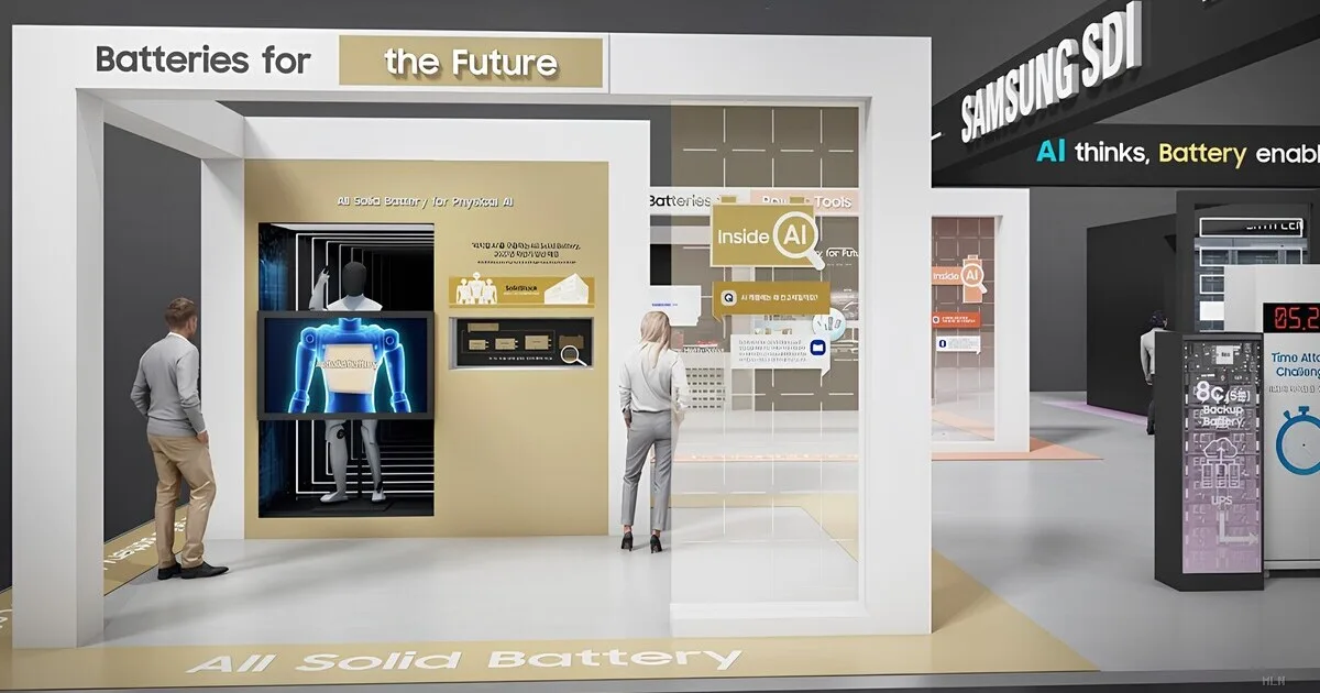 Samsung SDI svela la batteria al litio solido per robot: prototipo a Seoul