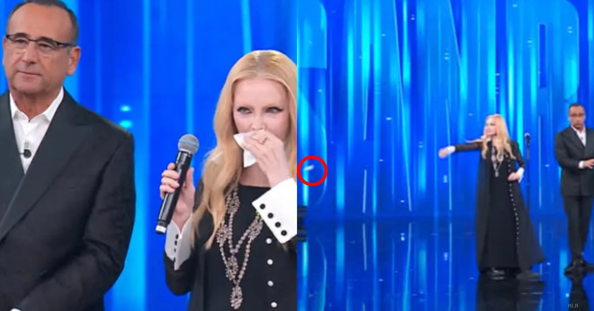 Sanremo Top, Patty Pravo sorprende con un gesto ironico: il fazzoletto sporco e la battuta a Conti
