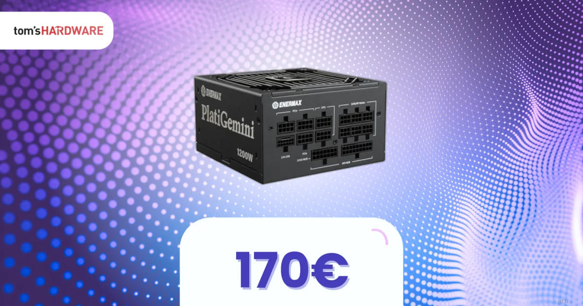 Alimentatore ENERMAX PlatiGemini 1200W in sconto: la spesa intelligente per chi costruisce PC potenti