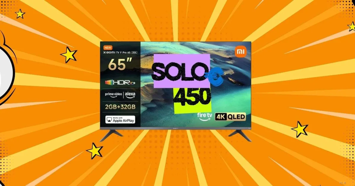 Xiaomi Fire TV F Pro 65″: sconto da 100€ su Amazon con coupon, prezzo a 450€