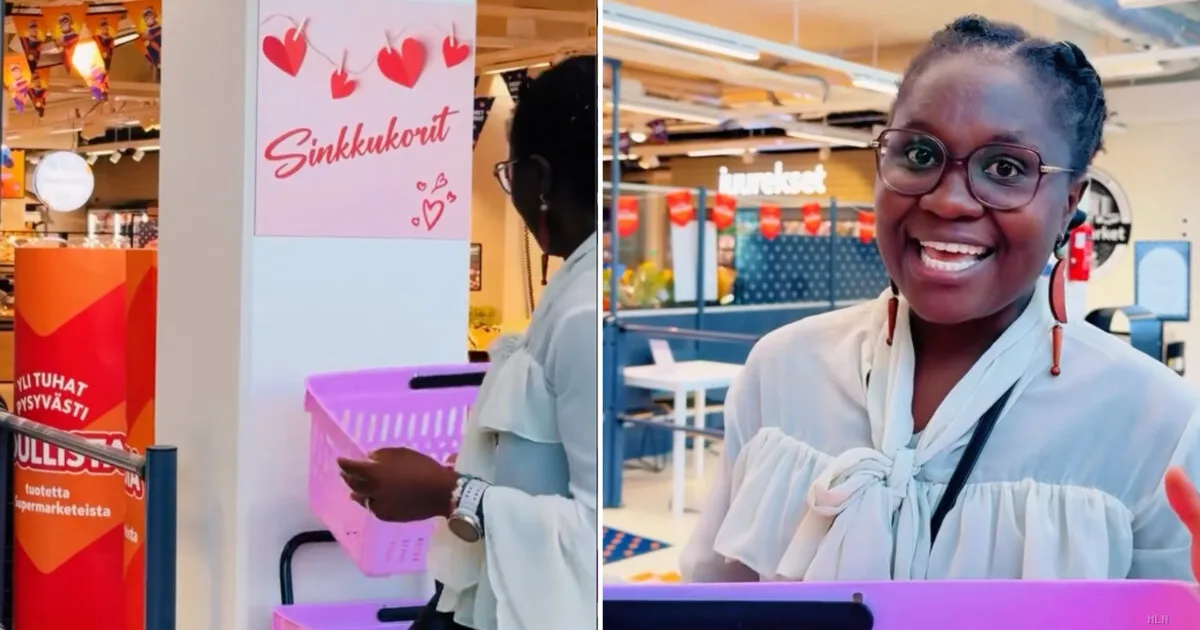 Finlandia, il nuovo modo di flirtare al supermercato: il cestino rosa che sostituisce Tinder