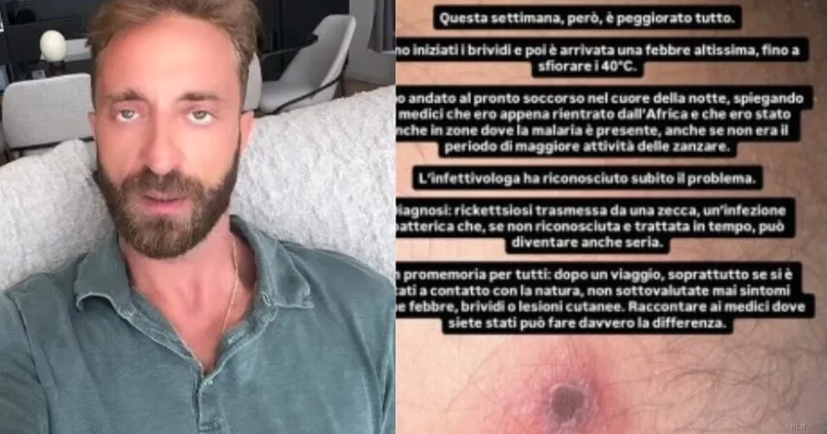 Stefano Corti de Le Iene aggredito da zecca africana: ricoverato con febbre alta